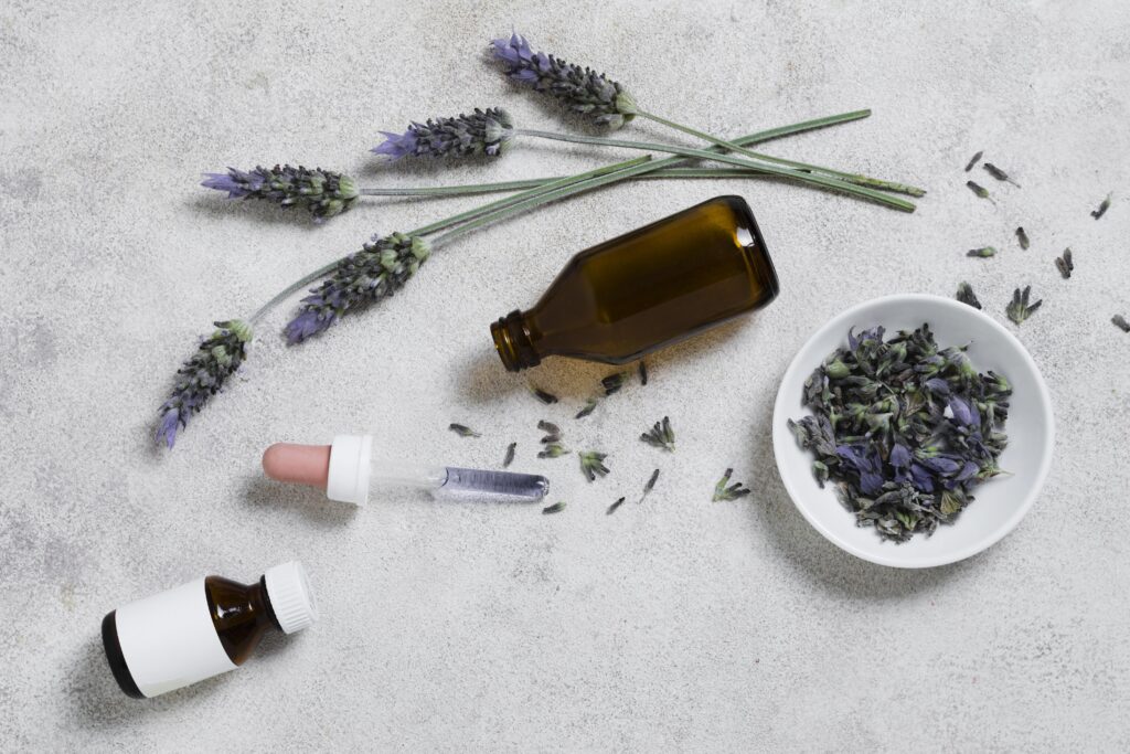 Top View Glass Bottle Lavender 1024x683