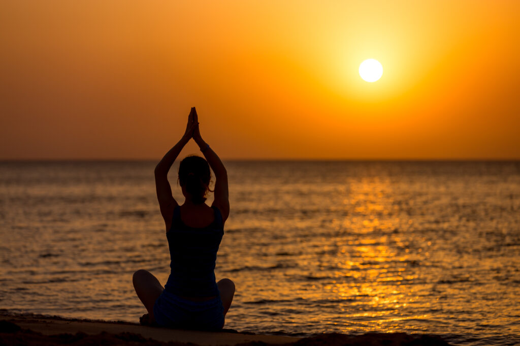 yoga on the beach